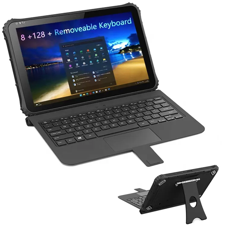 GENZO 12 inç N12 JASPER göl Keyboard Windows 10 klavye sağlam Tablet ile sağlam Tablet endüstriyel dizüstü bilgisayar 12 inç