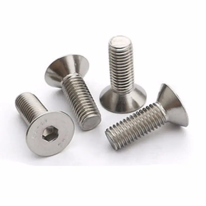 Customised Stainless or Steel Din965 Hex Socket Head Flat Countersunk Slotted Machine Allen Bolt Screw