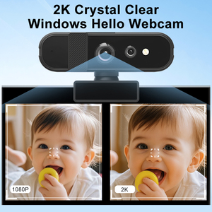 Tinh thể rõ ràng 2K <span class=keywords><strong>web</strong></span> máy ảnh với ANC Micro USB Webcam cho máy tính xách tay pcs dòng sống và cuộc gọi video nhận dạng khuôn mặt - Product Image 2