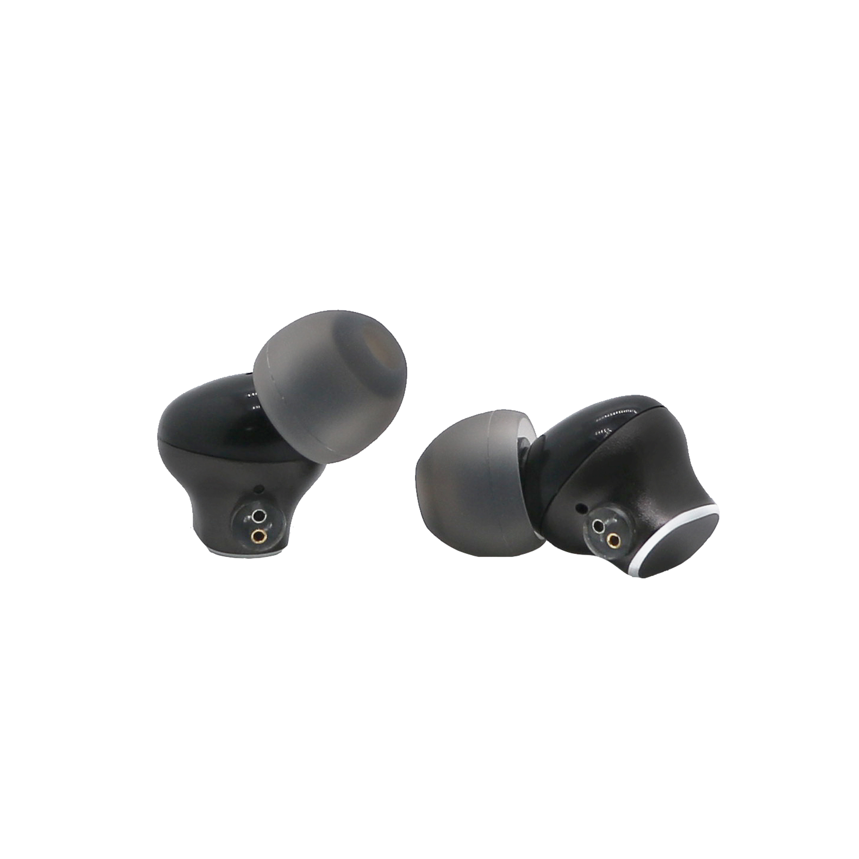 Cabezal de auriculares negro de 2 pines y 0.78 mm.