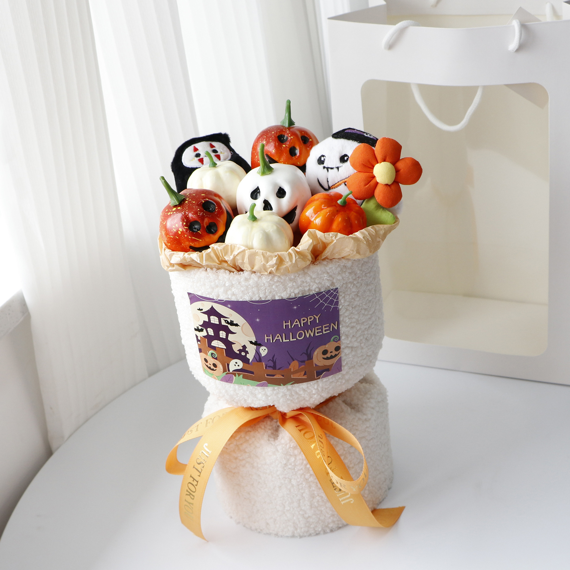 Bouquet d'Halloween blanc