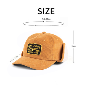 Açık sıcak kulak Flap beyzbol kapaklar özel nakış logosu 5-Panel yapılandırılmamış baba şapka Polar yün Polar kış kap - Product Image 6