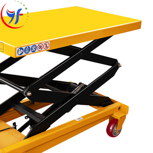 YF Customizable <strong>Handling</strong> Equipment Easy Loading Material Lift Table Double Scissor Mini Lift Platform <strong>Capacity</strong> 1000kg 1 Ton - Product Image 5
