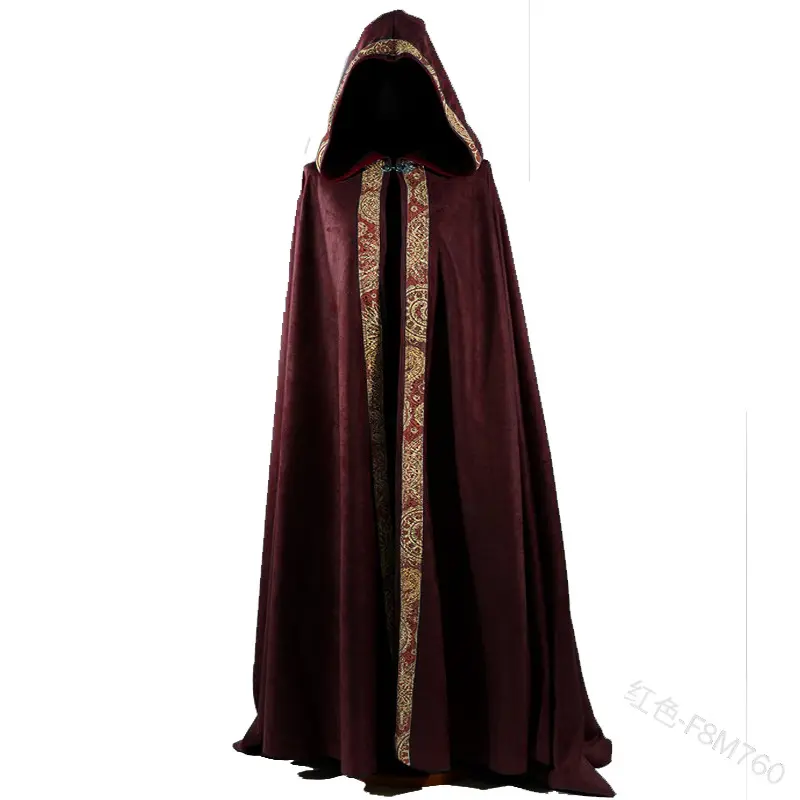 الملابس القرون الوسطى فارس زي الرجال تونك مقنعين رداء مجموعة كاملة زي هالوين تنكري عباءة مجموعة ل كرنفال