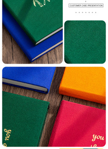 A5 nastro elastico in lino con copertina rigida per diario stampato a mano diario personalizzato con logo semplice - Product Image 6