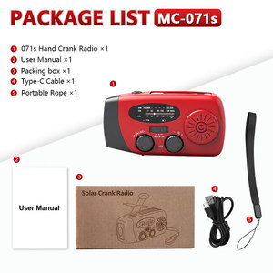 Thời tiết khẩn cấp noodradio, noaa AM FM <span class=keywords><strong>Radio</strong></span>, năng lượng mặt trời Powered Led đèn pin đài phát thanh năng lượng mặt trời con Bảng điều chỉnh năng lượng mặt trời - Product Image 5