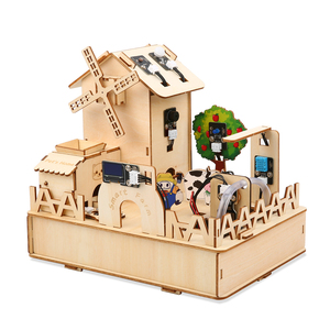 Kök akıllı tarım eğitim seti sınıf öğrenme tarım kodlama DIY eğitim robotu modeli ahşap yapısı Arduino için