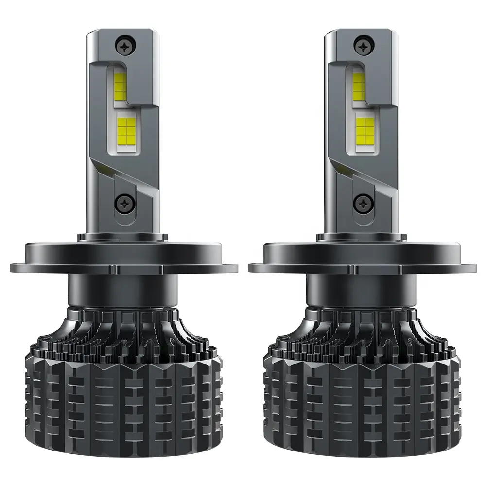 Sunshiny thương hiệu V20 Xe LED H7 đèn ba màu sắc và nhấp nháy Xe LED bóng đèn với 2 năm bảo hành H7 Led Đèn Pha bóng đèn