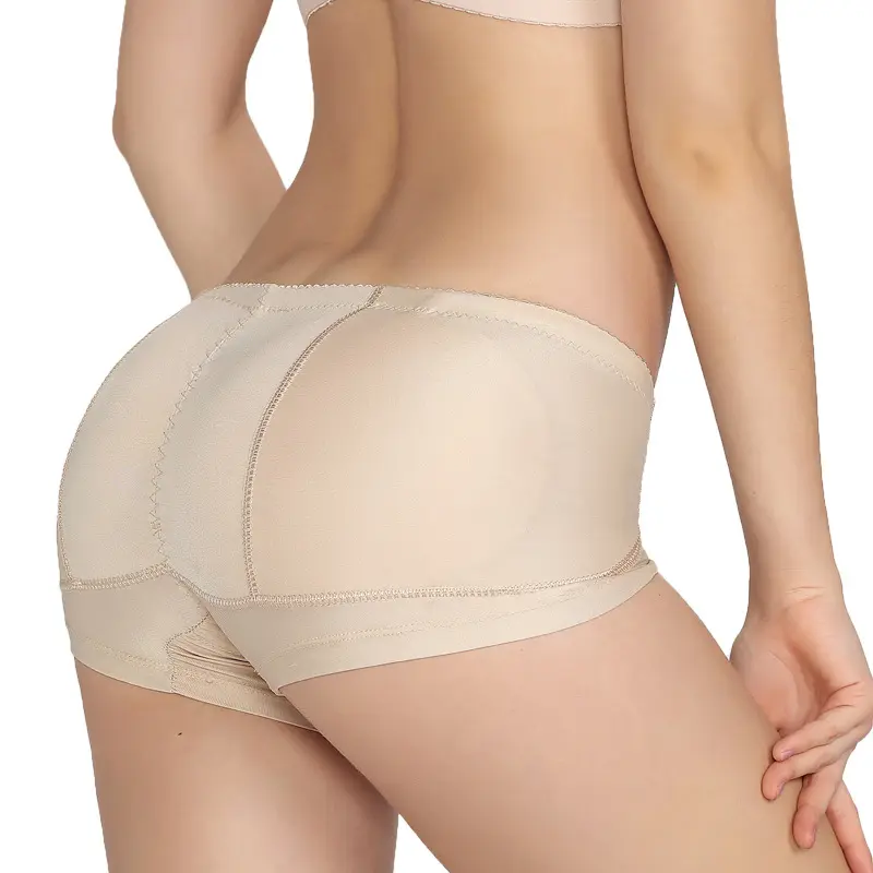 Moldeadores de glúteos para mujer, ropa interior adelgazante, transpirable, desmontable, acolchado, Control de barriga, bragas moldeadoras DE CADERA