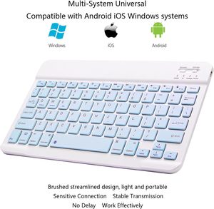 Teclado Inglés Mini Paquete Teclado Bluetooth Delgado Bluetooth Teclado inalámbrico para Mac Árabe - Product Image 5