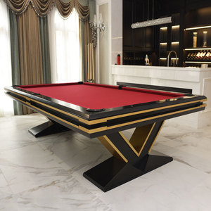 Mesa de billar de estilo lujoso moderno, 15 años de producción de diseño de fábrica, patas de madera maciza, cojines de pizarra populares para deportes de piscina - Product Image 3