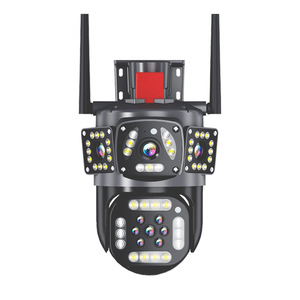 Cámara CCTV de seguridad para el hogar de 5MP, cámara inalámbrica con pantalla de tres pantallas, visión nocturna HD, Monitor inteligente, cámaras de vídeo en red PTZ
