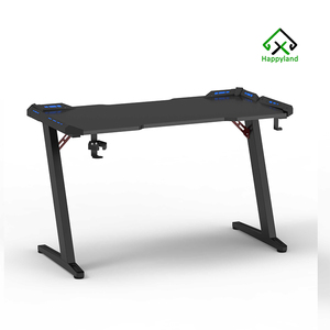 Mesa de Juegos de ordenador en forma de Z personalizada G25, escritorio de juego de estudio de altura fija eléctrica con gancho de luz RGB, portavasos para oficina en casa - Product Image 1