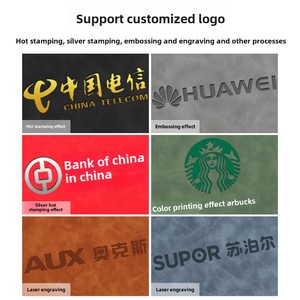 可定制的A4多功能皮革演示文件夹，用于商务文档会议垫签名书籍徽标合同 - Product Image 4