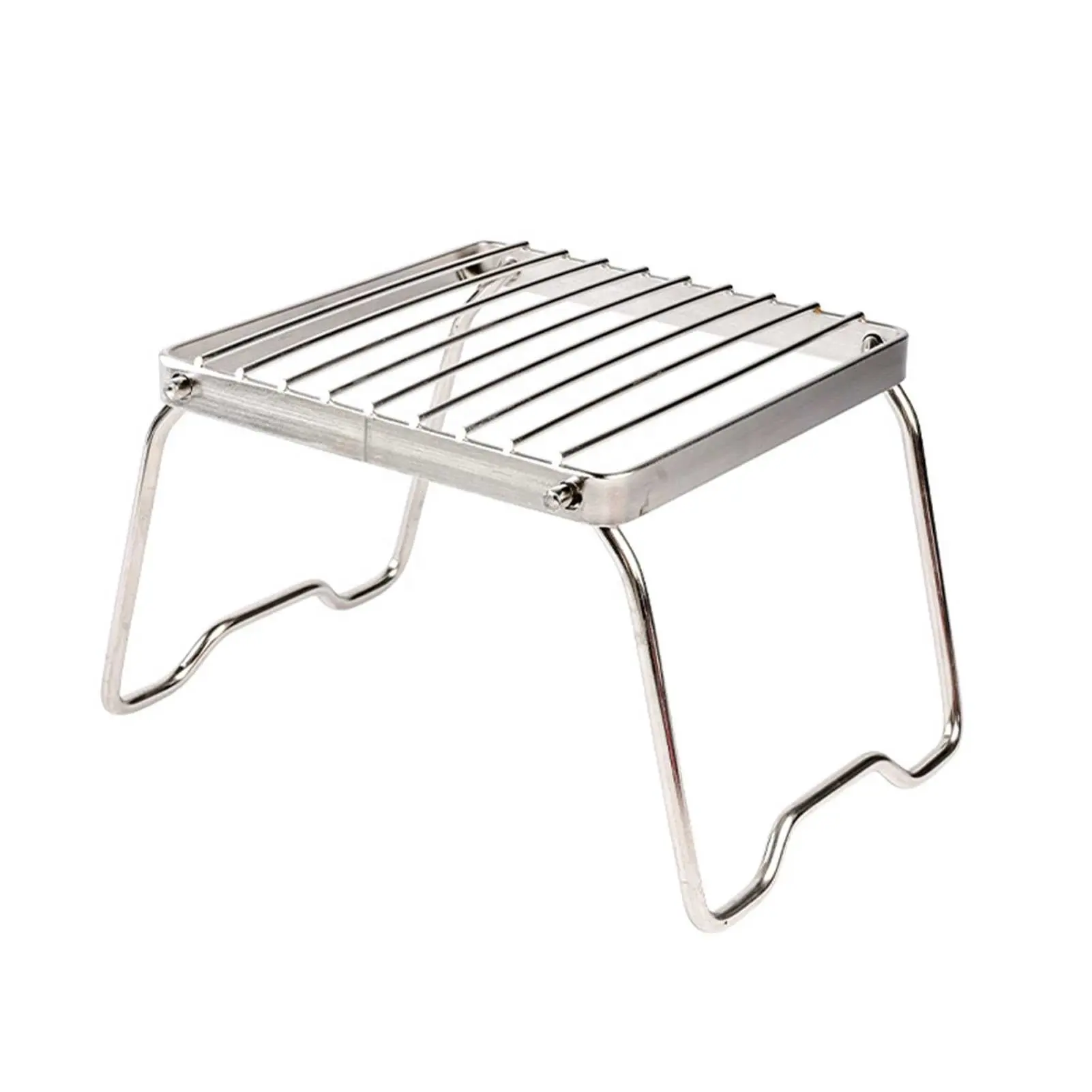 Foldable Portable Camping Grill Stainless Steel Outdoor Picnic Stand Safe BBQ Rack Portable Stable Design Cooking Party Gift