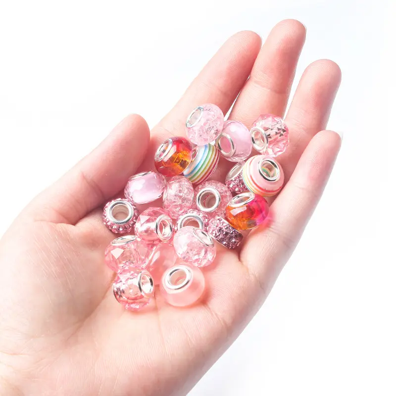 Amazon Hot Sale DIY Jewelry Beads Kit Children Kids Gift Crystal Charm Pendant For Bracelet Making