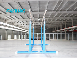 GAOHAO profesyonel jimnastik paralel bar üst düzey yarışmalar takviyeli çerçeve ve ahşap kaplama fiberglas rayları. - Product Image 3