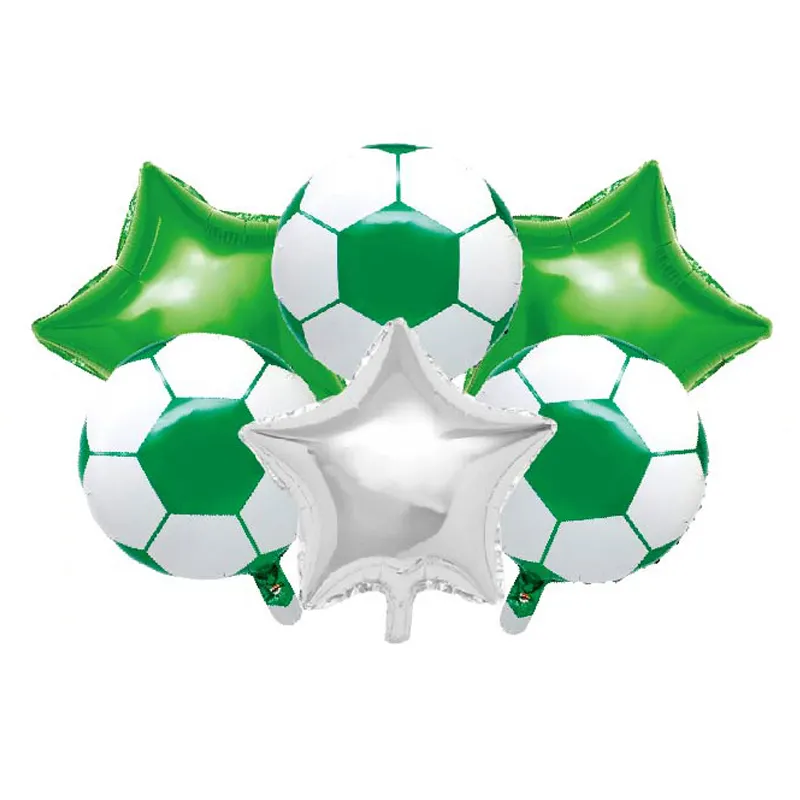 Conjunto de globos de fútbol de aluminio para niños, decoración para fiesta de cumpleaños, 8 piezas, 32 pulgadas