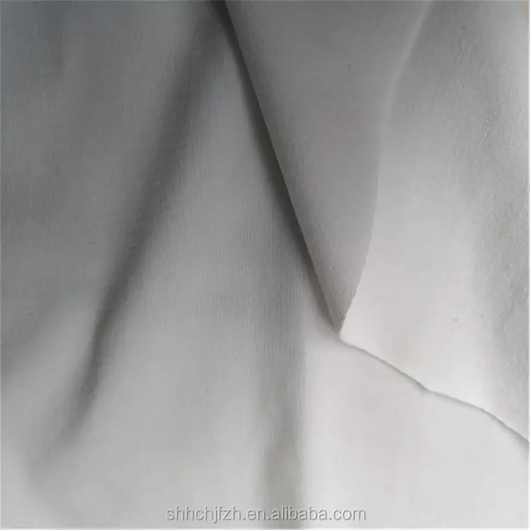 Bianco 230 GSM Cotone Tessuto Elastico 94% Cotone e 6% Bianco Elastane Jersey Tessuto