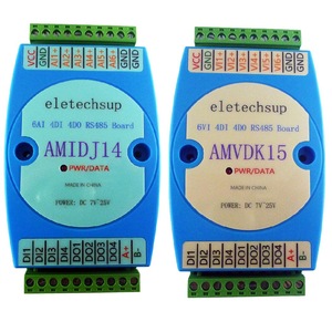 6ch 4-20MA 0-10V tensione corrente ingresso analogico & 4ch NPN DI-DO RS485 Modbus Rtu PLC HMI PC Editor testo IO scheda di espansione - Product Image 1