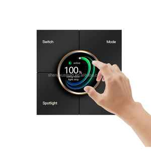 X3 Zigbee para Tuya Smart 220V 10A Domótica Interruptor de pared Dispositivo de perilla de atenuación con red de cables del Reino Unido para Smart Home UK - Product Image 3