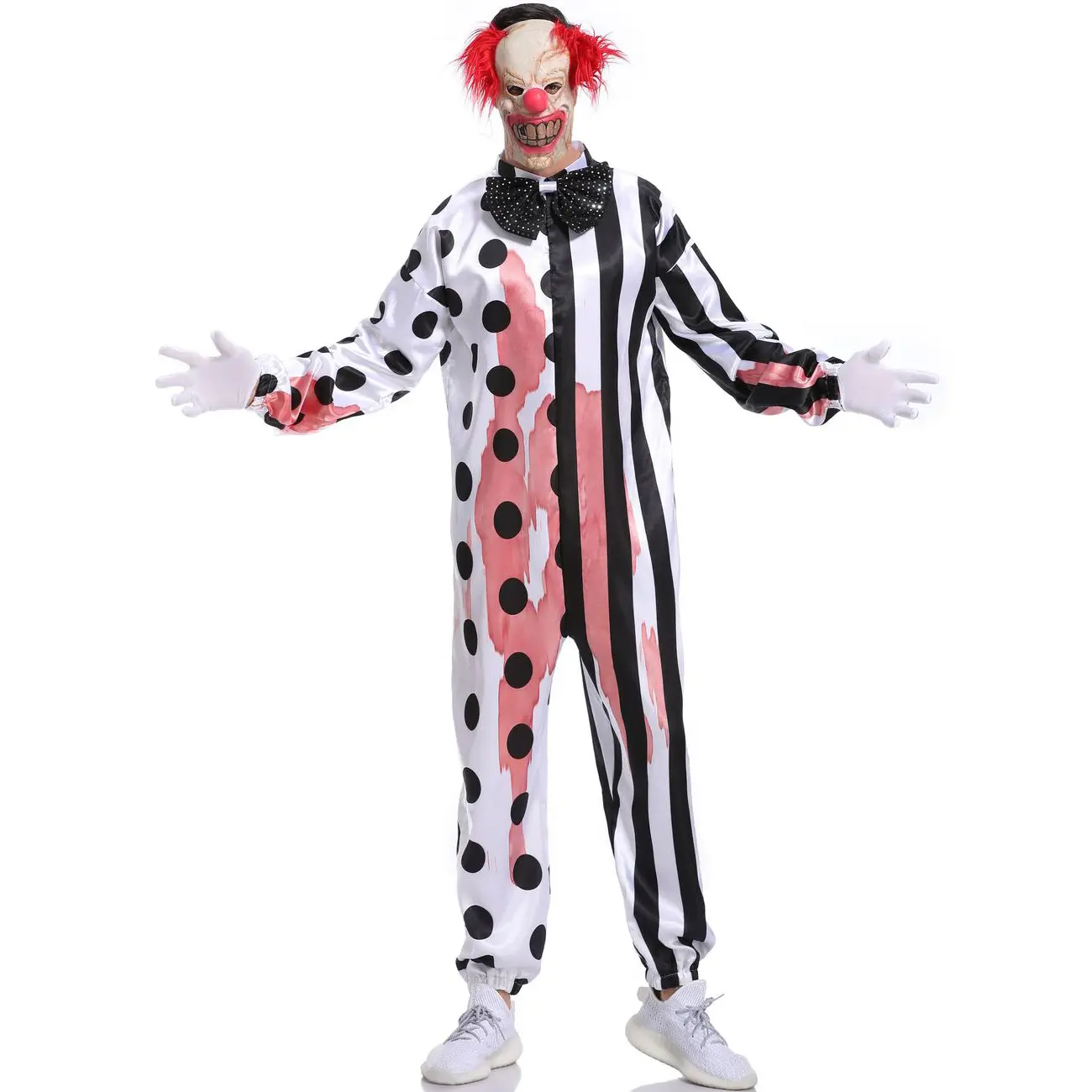 Costume da Clown adulto di Halloween Costume da festa Cosplay Costume carnevale colonia Costume da Clown 1 pezzo immagine Unisex Party Fun M-xl