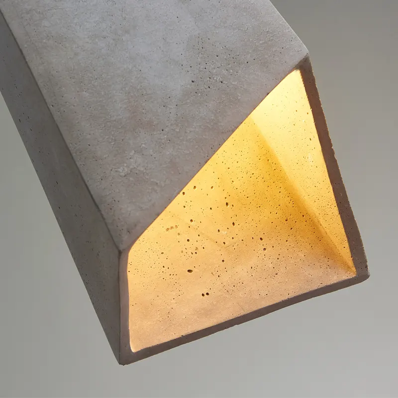 Lámpara colgante de cemento moderna para decoración del hogar, lámpara LED vintage