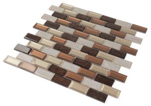 Tường trang trí nội thất thủy tinh khảm hiện đại Dải Gạch <span class=keywords><strong>Mosaic</strong></span> sàn gỗ thiết kế cho nhà bếp phòng ngủ cho trang trí nội thất giá bán buôn - Product Image 4