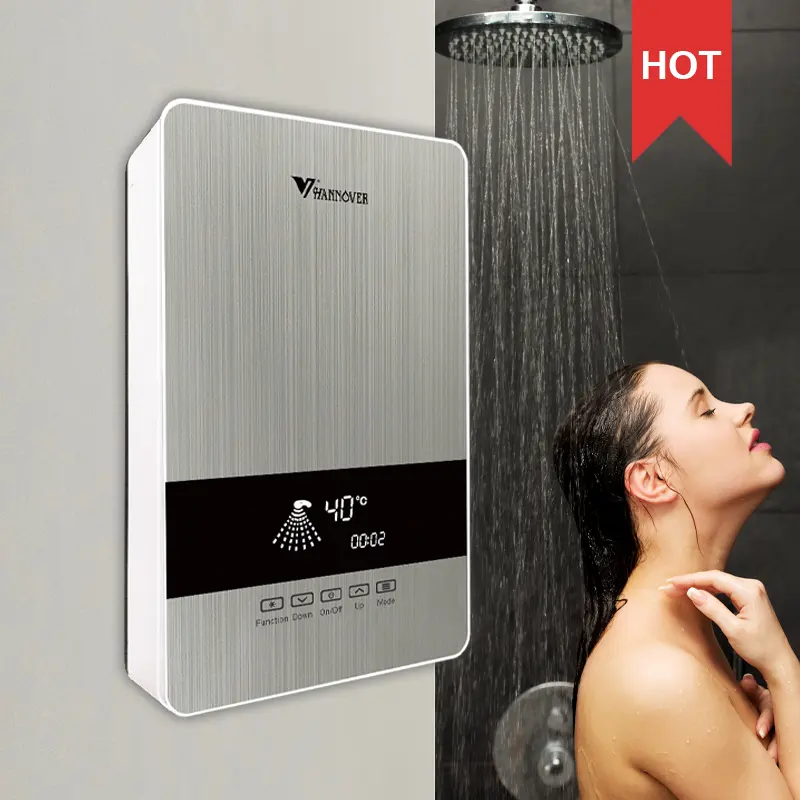 Hannover 2022 New Design 220v-240v Instant Electric Water Heaters Geyser Water Heater 5500w Instant Electric Water Heater