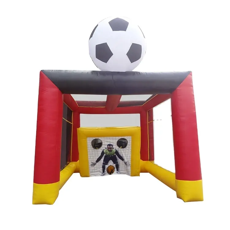 Ucuz açık spor futbol Dart şişme futbol kalesi, arka bahçesinde şişme futbol topu ateş oyunları