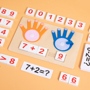 Montessori-Bloques Educativos de Matemáticas para Niños Pequeños, Juguetes de Aprendizaje para Contar los Dedos de 2 a 4 Años, Aprobado por CPC CEC