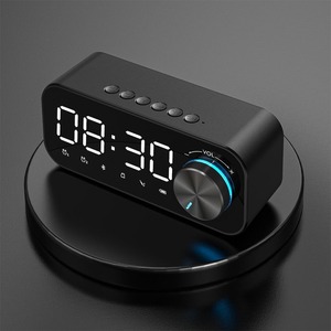 B126 2023 New Wireless BT5.0 Speaker Alarm Clock Digital Display LED Subwoofer Music Player Mini BT Speaker - Product Image 1