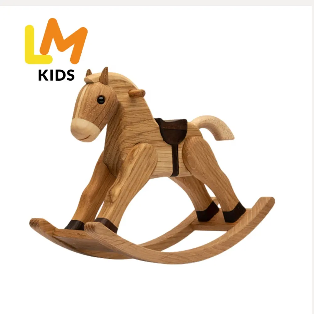 Лидер продаж для детей, деревянные лошадки-качалки для детей