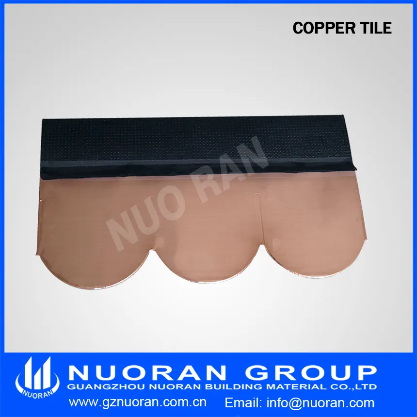 Wholesale price hot selling Waterproof Fireproof Decorative Material alsphalt copper roofing shingle