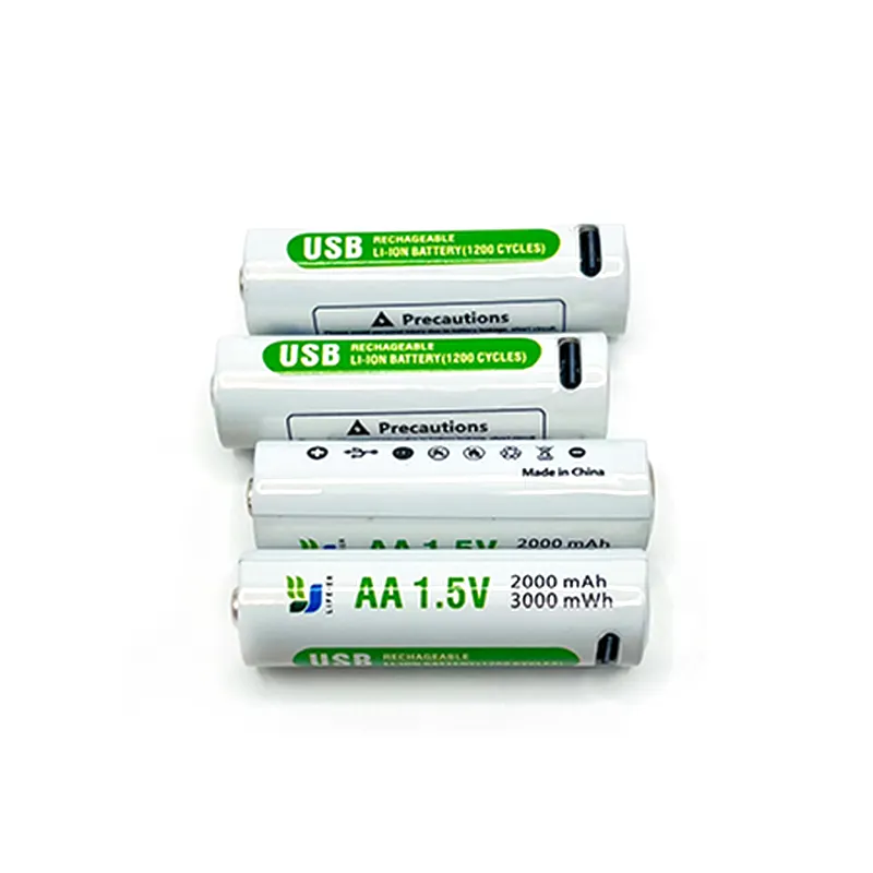 뜨거운 리튬 이온 배터리 팩 AA AAA 마이크로 USB 포트 충전식 배터리 700mWh 1.5V 리튬 배터리 aaa USB 리튬 이온 셀