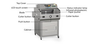 FRONT H490T Electric Paper Cutter 100groups X 96 <strong>Steps</strong> <strong>Program</strong> 60mm Cut Thickness <strong>with</strong> <strong>7</strong> Inch Touch Screen for Trimming Books - Product Image 5