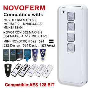 AES novoferm เครื่องส่งสัญญาณขนาด128บิตของ novotron ดีไซน์524 522ขนาดเล็กของ novotron 523ป้องกัน433.92MHz สำหรับประตูโรงรถ - Product Image 6