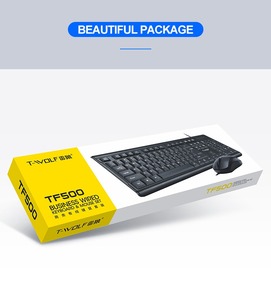 Nuevo producto TF500 con cable portátil universal interfaz USB computadora con cable combos de teclado y ratón - Product Image 3