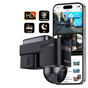 Lente dupla 4G traço câmera abrangente veículo monitoramento interior frota segurança cam estacionamento monitoramento carro noite gravador vídeo