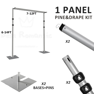 Đôi thanh ngang 7ft-12ft * 6ft-14ft Rèm đứng treo lên và ống nhôm có thể điều chỉnh <span class=keywords><strong>Backdrop</strong></span> cho đám cưới <span class=keywords><strong>Backdrop</strong></span> sự kiện - Product Image 6