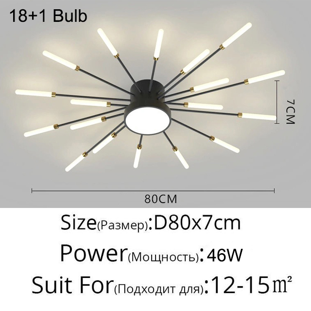 18+1 Bulb 46W Black