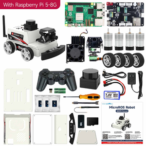 MicroROS-Pi5 ROS2 Roboter mit ESP32-Micro ROS Roboter-Erweiterungsplatte 310 Encoder Motor Lidar Kamera basierend auf Raspberry Pi 5