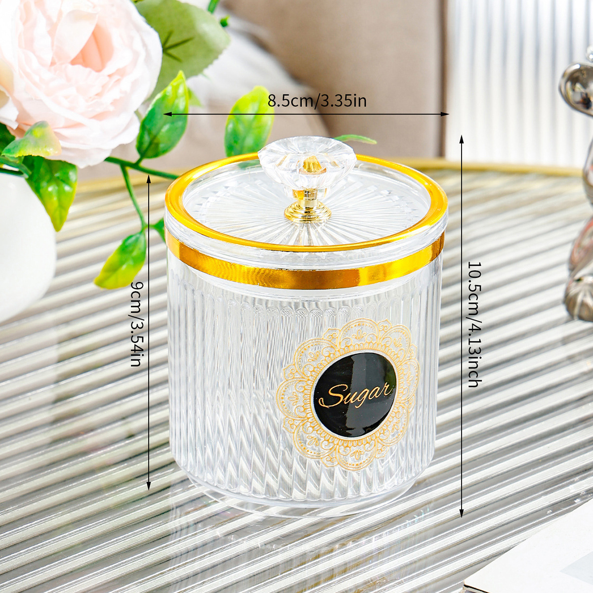Tarro de Sellado Redondo Transparente con Diamante - Papel S