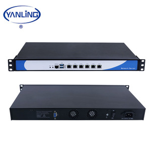 Portatile Mini <span class=keywords><strong>Computer</strong></span> Industriale Rack Mount Server di Rete Con Celeron 3855U 6 Intel Lan Firewall PC