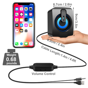 Altavoz de escritorio para uso doméstico, dispositivo de audio con cable USB, colorido, PARA Karaoke, con micrófono y Bluetooth, 2,0