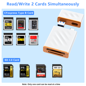 Portable 2-in-1 USB Type C Card <strong>Reader</strong> <strong>New</strong> <strong>Style</strong> 10Gbps Transmission Speed Compatible SD3.0 CFexpress Type B Cards External - Product Image 2