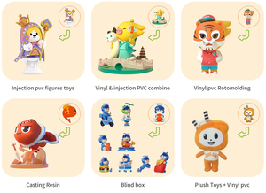 Personalizzato Design 3D in Silicone cartone animato Action Figure resina PVC bambola fodera in plastica morbido adesivo in vinile Anime tema modello ABS