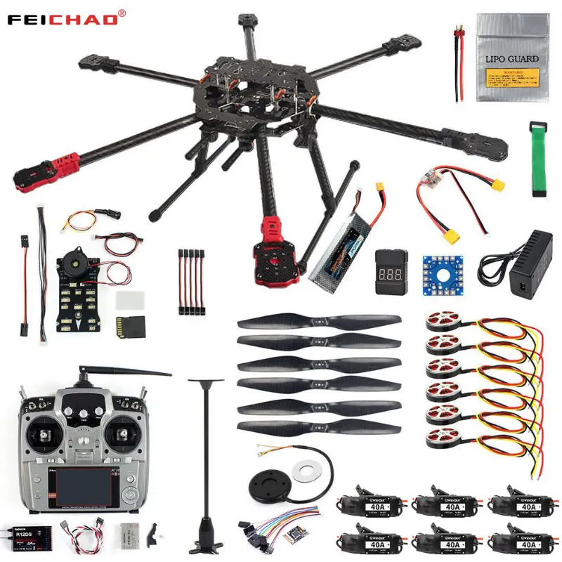 FEICHAO DIY Set Lengkap Hexacopter GPS Drone ARF Pesawat Kit FY690S Bingkai 750KV Motor PIX 2.4.8 32 Bit Pengendali Penerbangan