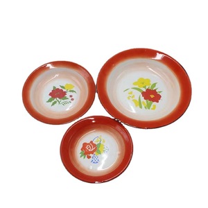 工厂批发廉价促销彩色定制标志搪瓷圆形餐具服务托盘 - Product Image 6