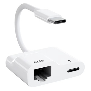 USB C to Ethernet <strong>Adapter</strong> Type C to LAN Fast Ethernet RJ45 <strong>Network</strong> <strong>Adapter</strong> Wired LAN Converter for iPad Android Mackbook Pro - Product Image 1